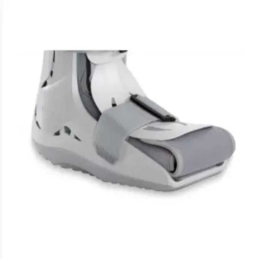 An angled perspective view of the short walker boot, showcasing the lightweight design and the overlapping shell for full protection.