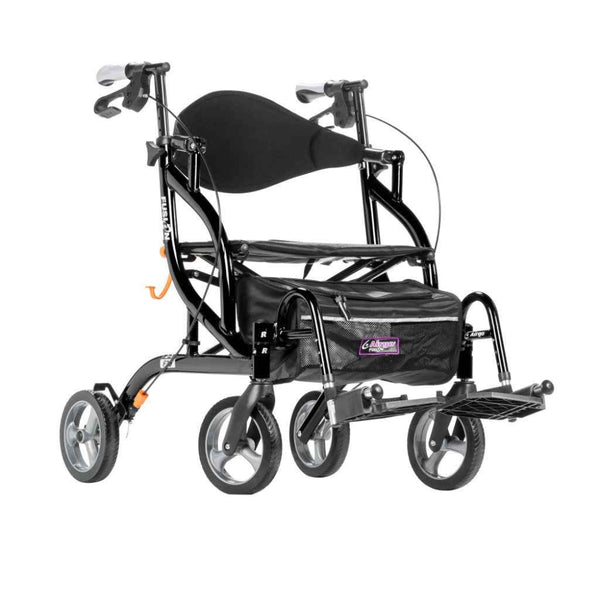 Airgo Fusion F20 2-in-1 Rollator & Transport Chair – Side-Folding Pacific Blue