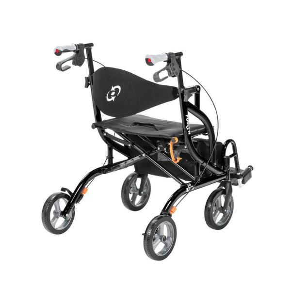 Airgo Fusion F20 2-in-1 Rollator & Transport Chair – Side-Folding Pacific Blue