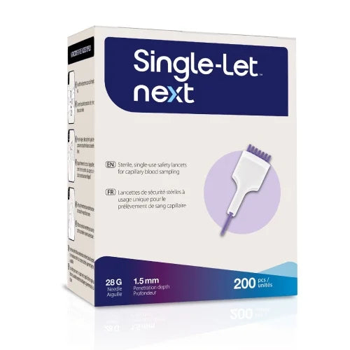 LANCET SINGLE-LET STERILE SINGLE USE BX/200