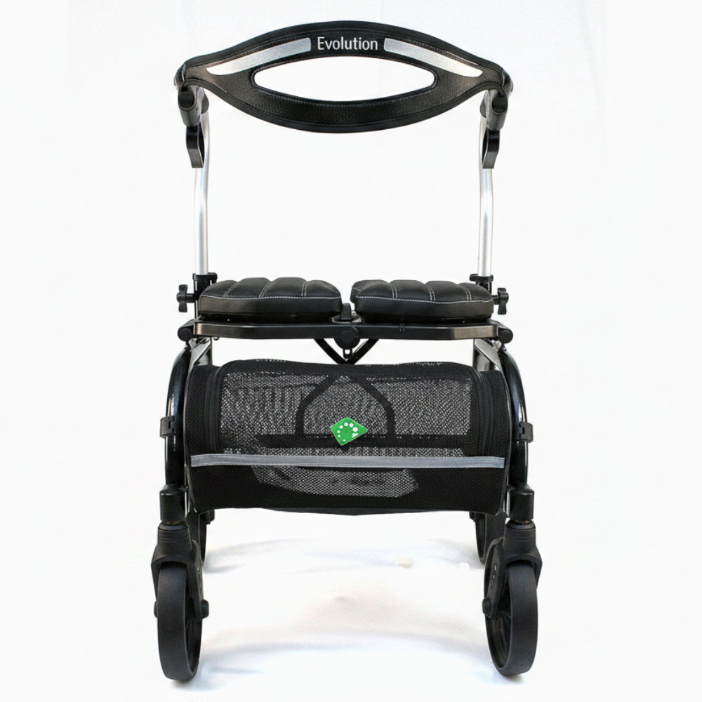 Charger la vidéo : Official Evolution Trillium Walker video demonstrating comfort features, cable-free braking system, and lifestyle use for confident mobility