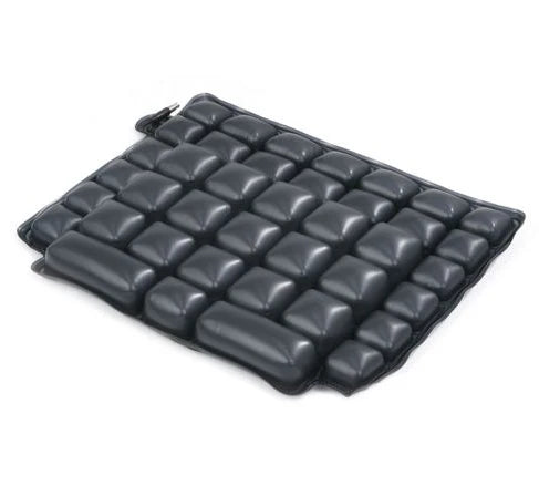 A top-down view of the bare ROHO LTV air chambers, showcasing the uniform grid pattern that provides consistent pressure distribution.