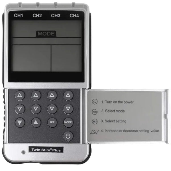 TwinStim Plus 4-Channel TENS/EMS Combo Unit – 8 Modes & AC Power
