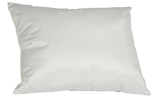 White standard 24x18 inch wipeable vinyl covered pillow 6 pack
