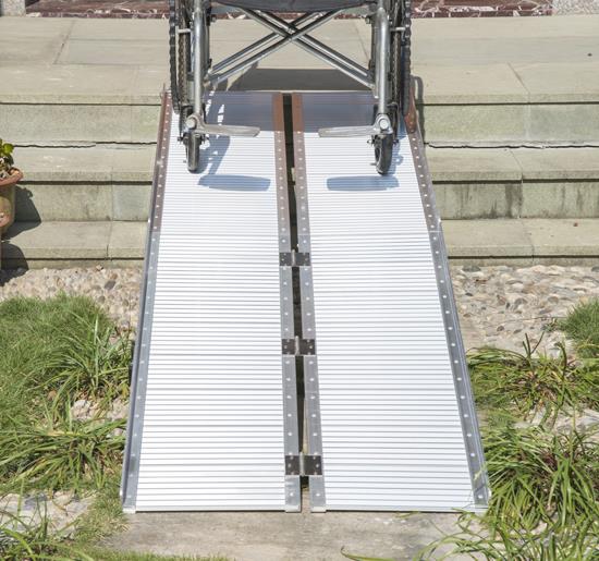 Single-Fold 8-Feet  Wheelchair Ramp -97" long Ramp