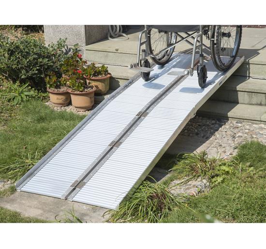Single-Fold 8-Feet  Wheelchair Ramp -97" long Ramp