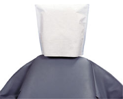 House Brand 10" x 13" White Tissue-Poly Head Rest Covers, Box of 500 Covers