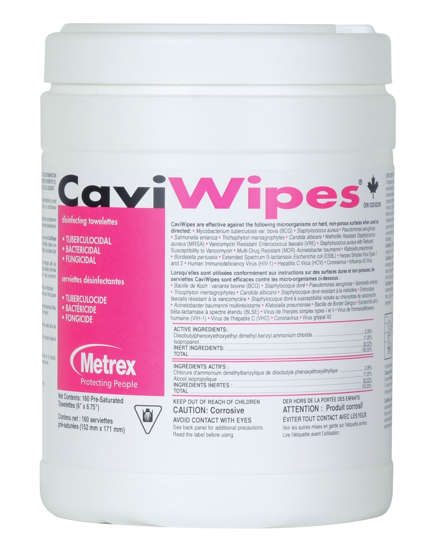CaviWipes Surface Disinfection 160 per Canister (3 Pack) - SpaSupply
