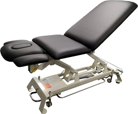 Série CI - Table de traitement à 5 sections avec drainage postural en noir