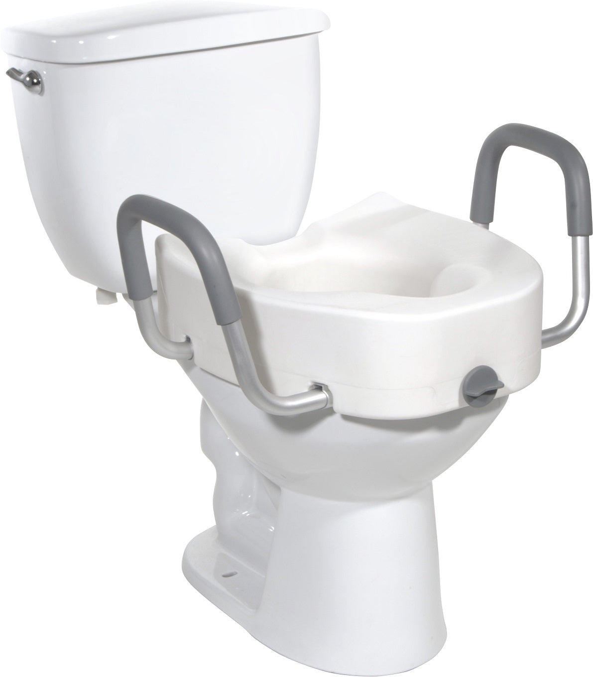 Premium Plastic, Raised, Elongated Toilet Seat with Lock-12013