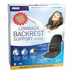 ObusForme Lowback Seat Combo Backrest Support -LS-BLK-CB