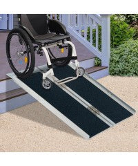 4ft Foldable Portable Wheelchair Ramp Scooter Mobility Easy Access Carrier Ramp