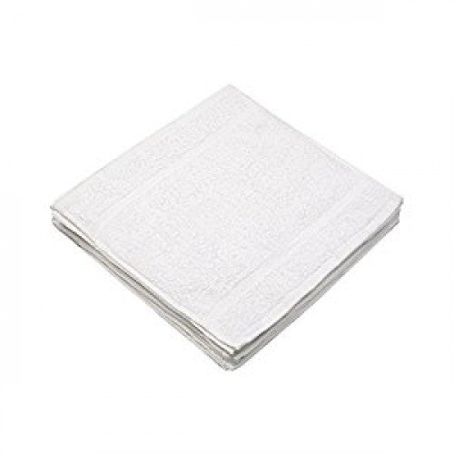 White Towel -100% Soft Cotton Washcloths Face Towels 13x13 in. 12-Pack