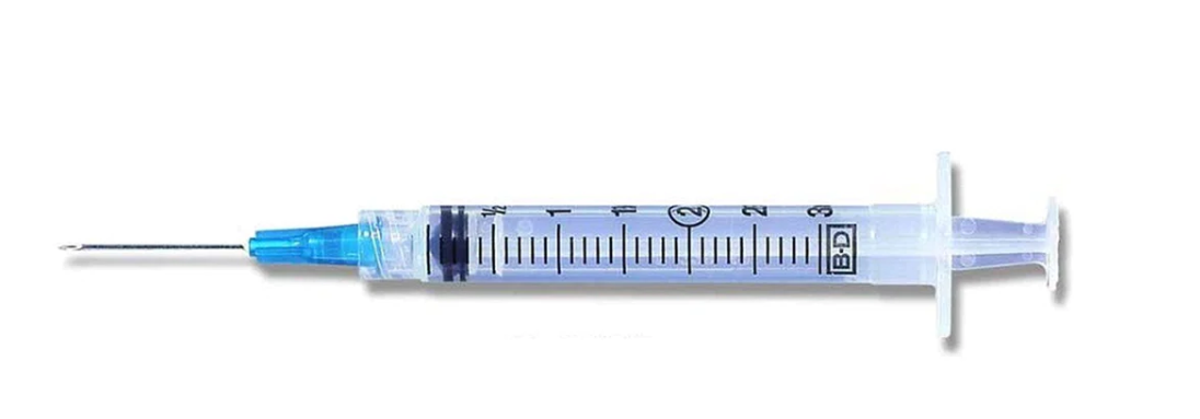 BD 309571 Seringues Luer-Lok™ avec aiguilles PrecisionGlide™ 3 ml | 23G x 1" | 200 par boîte