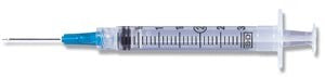 BD309589 Syringe 3cc 23 Gauge1.5 Inch Needle 100x 2=200