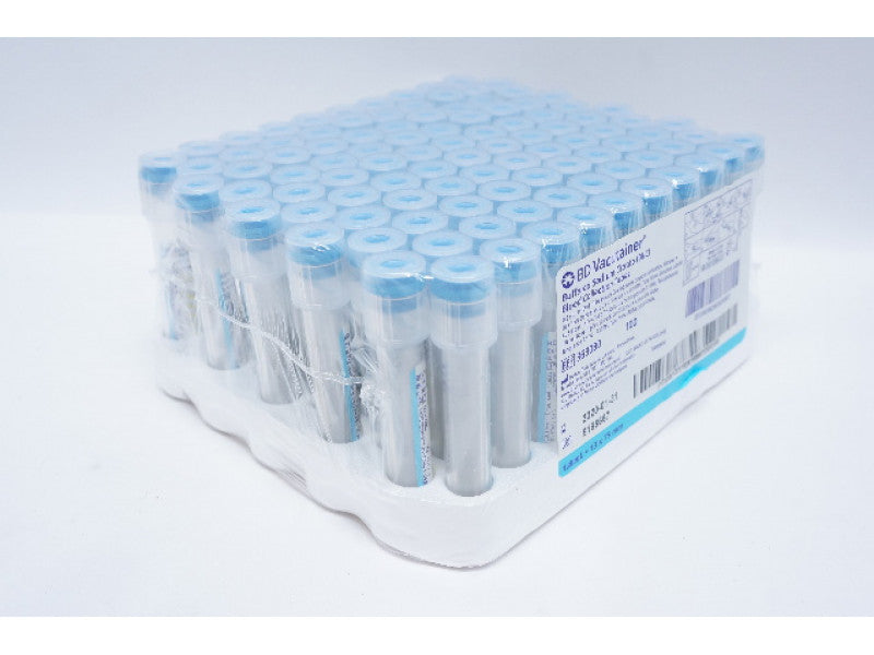 BD 363080 Vacutainer Tube de citrate en plastique, citrate de sodium tamponné (0,109 M, 3,2 %) -100 par boîte