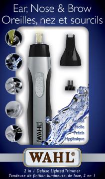 Wahl Ear, Nose & Brow Trimmer #5566 2 in 1 Deluxe Lighted Trimmer