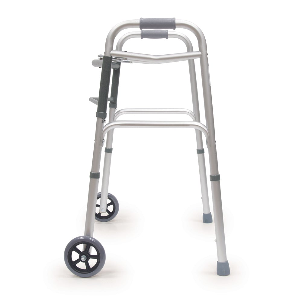 Bios Living Folding Walker with Wheels with Skis