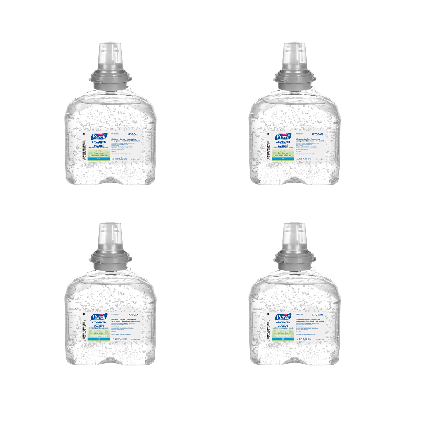 Purell Advanced Gel Hand Sanitizer Recharge TFX, 70 % d'alcool Code 5770 1200 ml 4/caisse