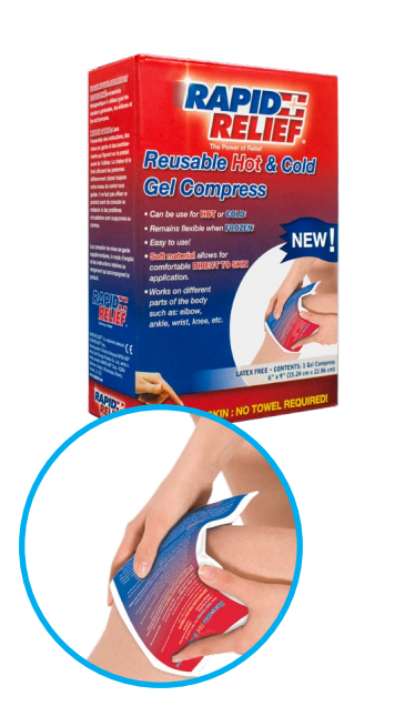 Rapid Relief REUSABLE HOT-COLD GEL COMPRESS 6x9