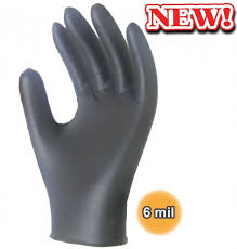 Ronco Black Nitrile SENTRON Nitrile Examination Glove 6 mil (1000-cs)