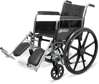 Airgo Steel Wheelchair with Fixed Arms and Elevating Legrests
