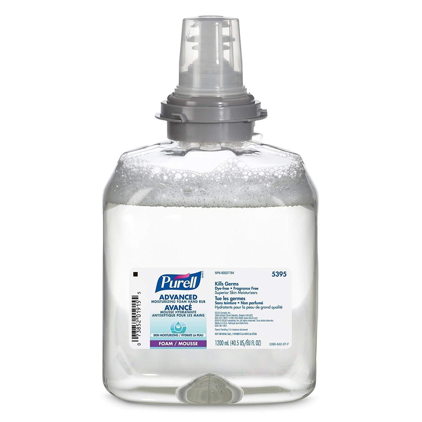Purell 5395 Recharge TFX de mousse hydratante avancée pour les mains, 1200 ml, lot de 2