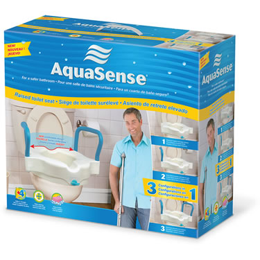 AquaSense 3-in-1 Raised Toilet Seat 770-618