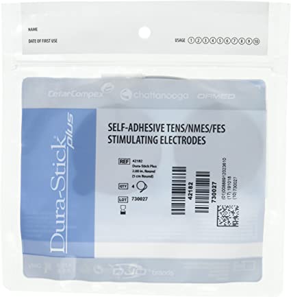 Électrodes auto-adhésives Chattanooga Dura-Stick Plus, rondes de 2 po (5 paquets de 4)