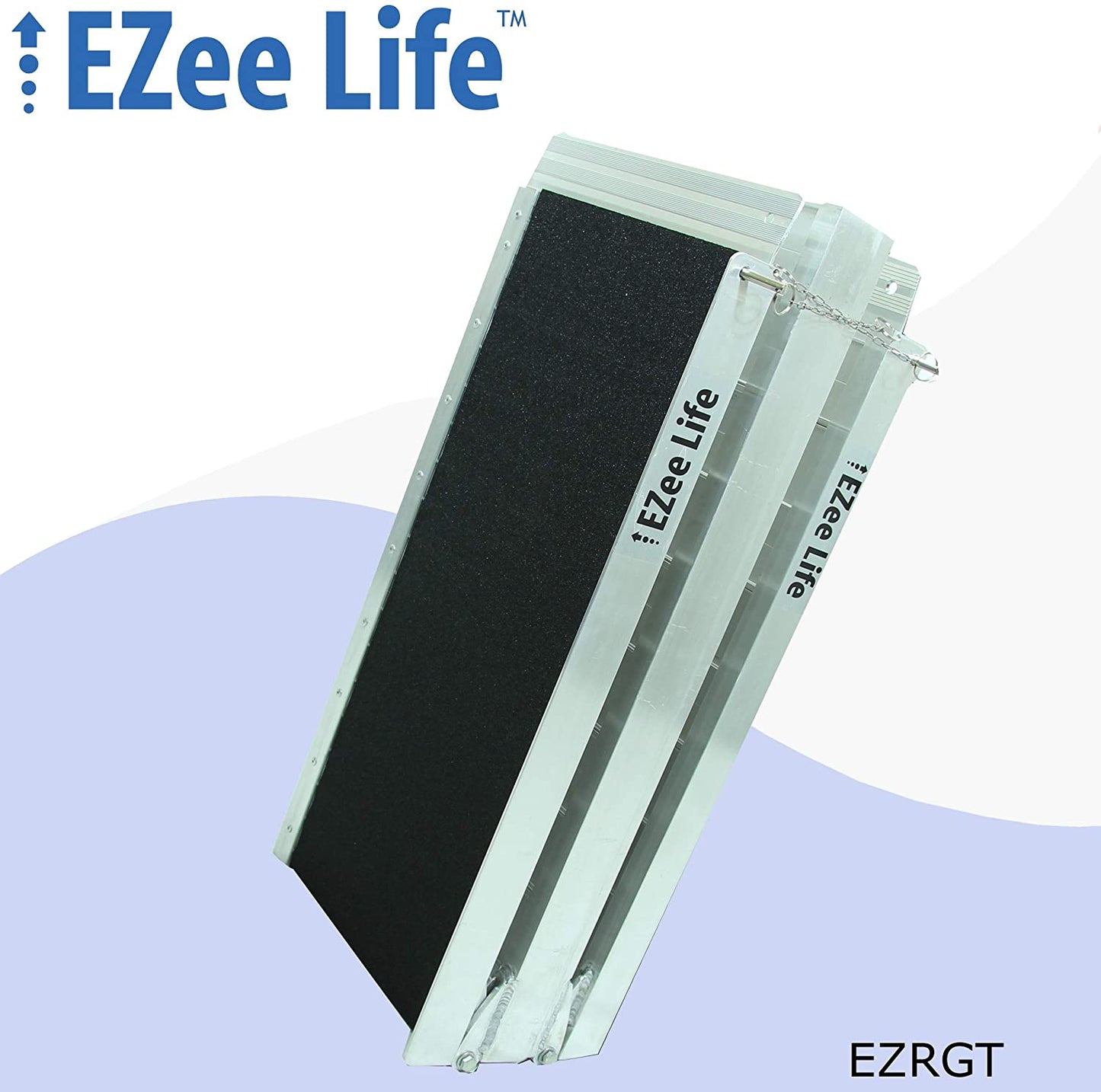 7 Foot Ramp - EZee Life Portable 7FT Multi-Fold Aluminium Wheelchair and Mobility Scooter Ramp Non-Skid with Grip