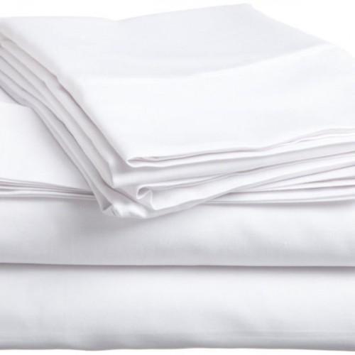 Fitted Massage Table Sheet Cotton-Poly (White) - SpaSupply