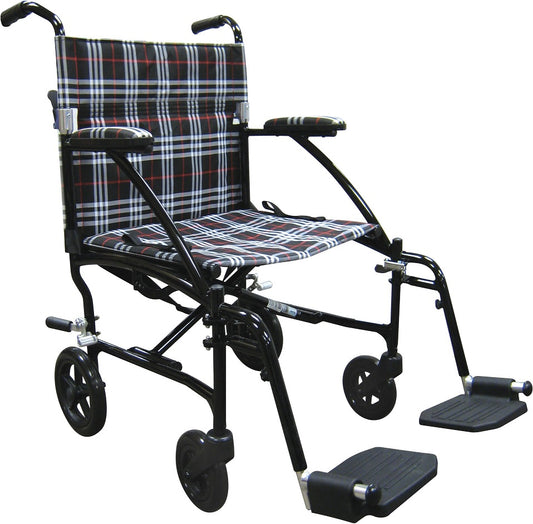 Fly Lite Ultra Lightweight Transport Wheelchair-DFL19-BLK