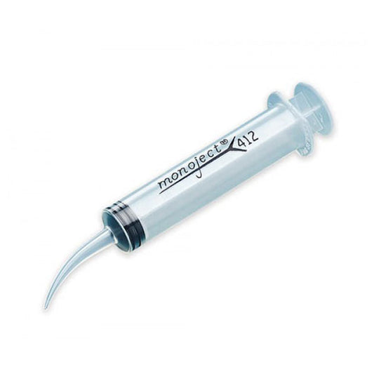 Monoject 412 Syringe – Curved Tip 12cc (50/Bx) | 412012