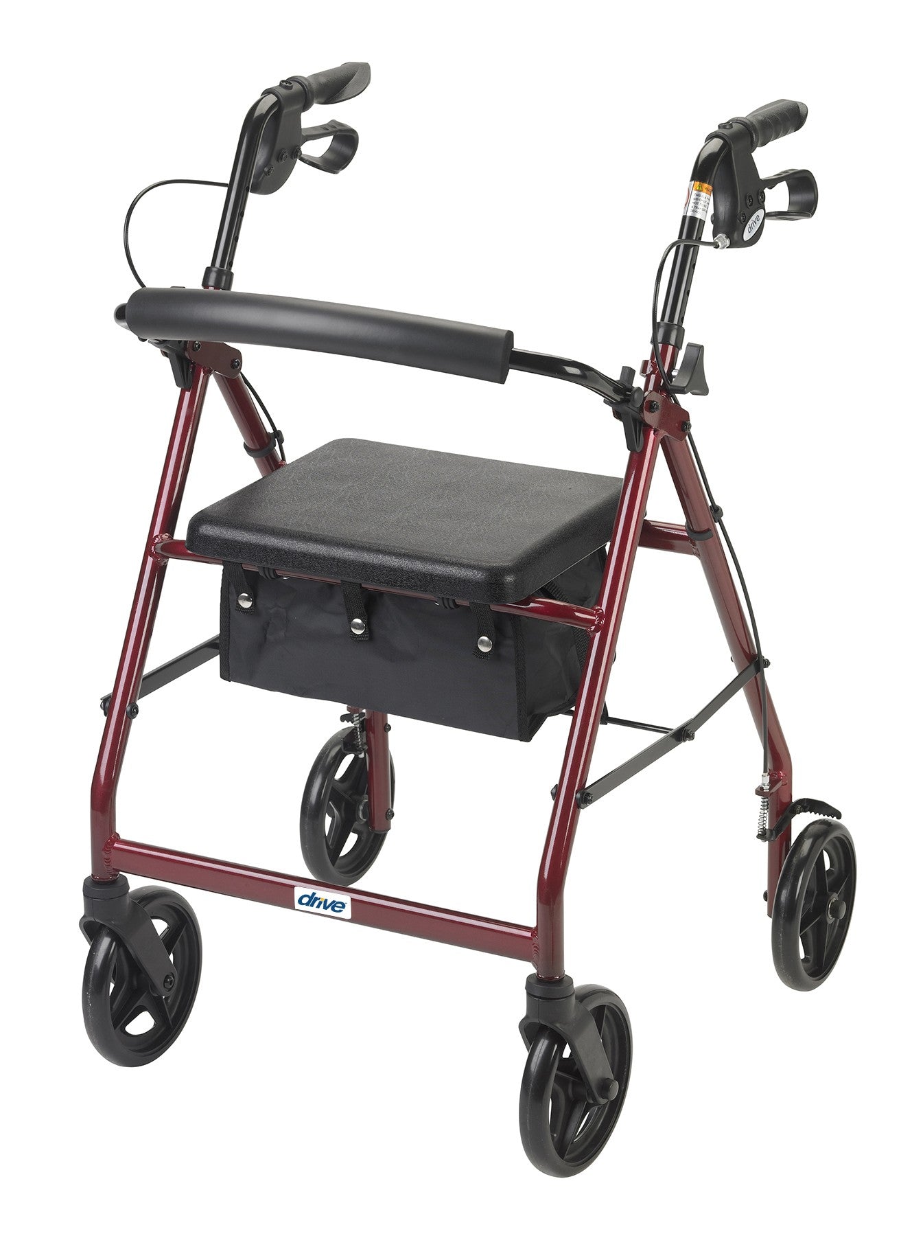 Rollator Walker with Fold Up and Removable Back Support and Padded Seat-R728
