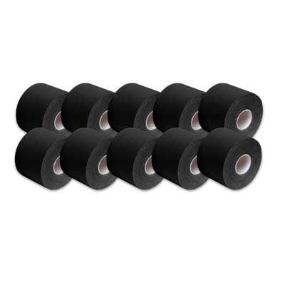 SpiderTech Made in Canada Kinesiology Therapeutic Sports Tape Black, Case of 9 Rolls