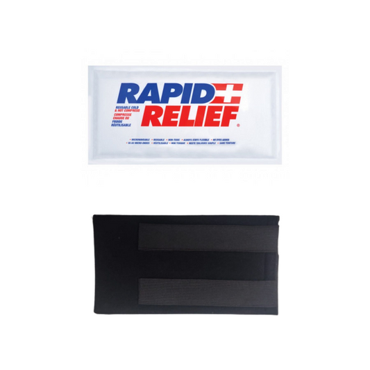 Rapid Relief 12,7 x 15,2 cm Hot-Cold Pack comprend un manchon gratuit