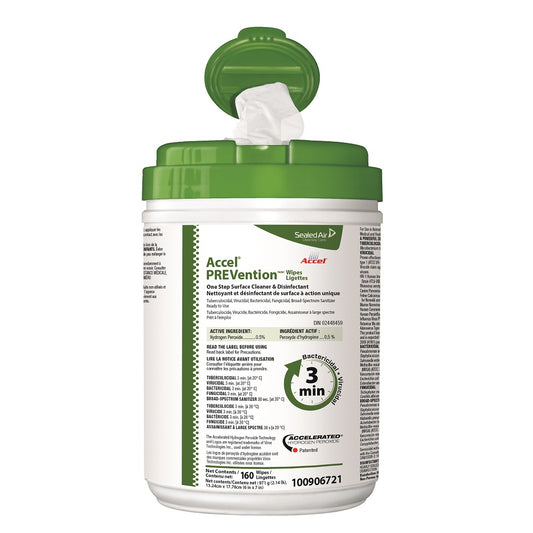 Wipes Disinfectant Accel PREVention (3 Tub Per Order )