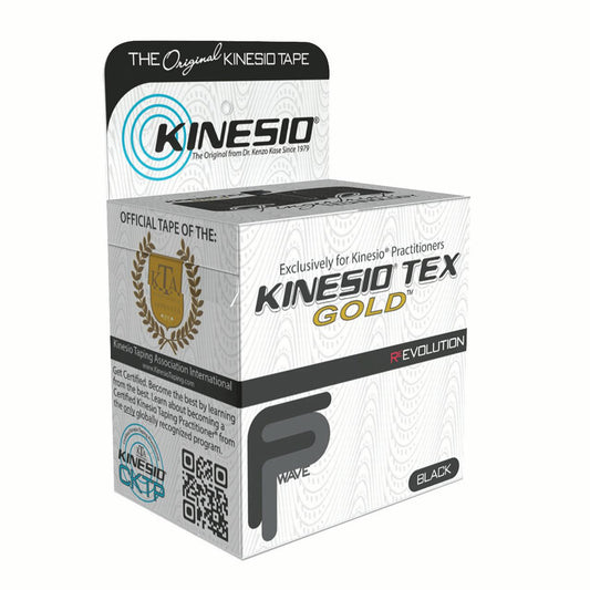 Kinesio Tex Gold Tape FP Black W-R 2" x 16.4' -2 roll per order