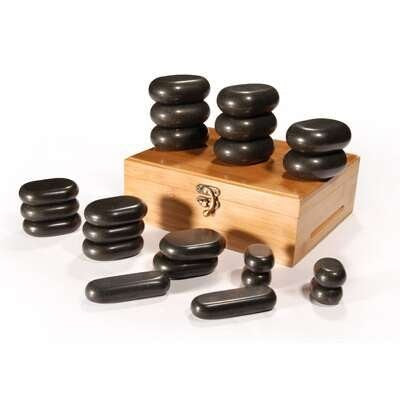 Body Massage Hot Stone Set - 22 Pieces