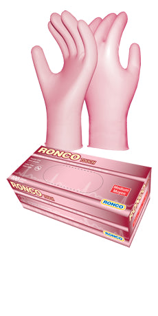 Gants d'examen en nitrile rose Ronco Touch-1000-case X- Large Special