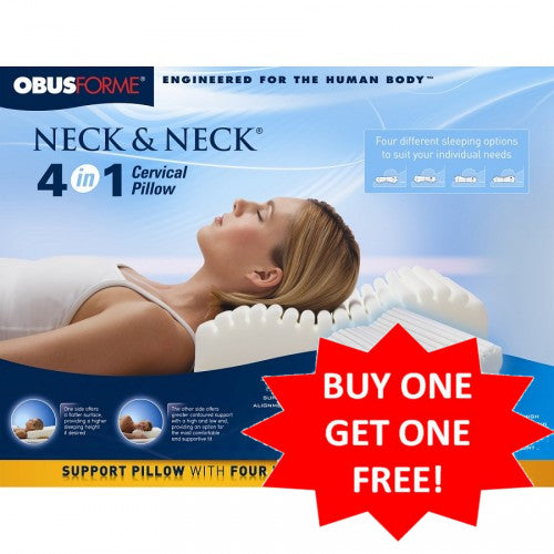 OBUSFORME Neck and Neck 4 in 1 Cervical Pillow BUY 1 GET 1 For FREE