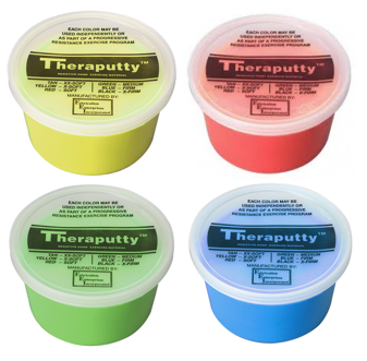 Theraputty 2oz Yellow/Red/Green/Blue - SpaSupply