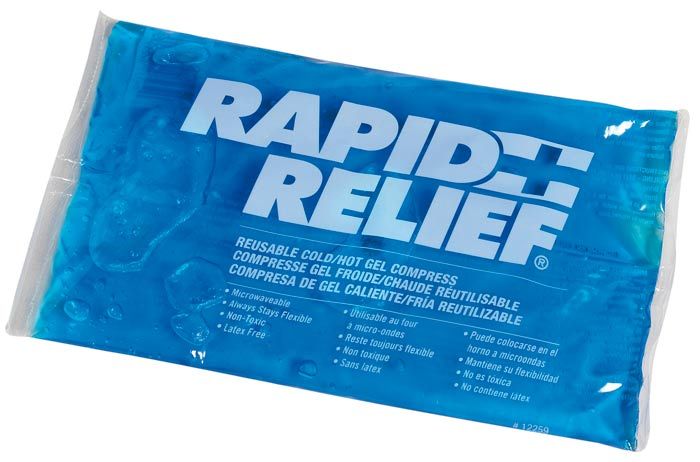 RAPID RELIEF Reusable Hot & Cold Gel Compress -Size 9"x11" Pack of 2