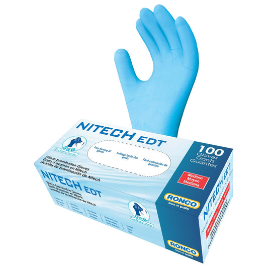 NITECH EDT Gants d'examen Nitech 5 mil (boîte de 1000)