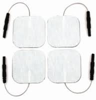 4 Packs 2"X2" of 4 (16 total) Sq.White Cloth Electrodes - Tens Pads-6300