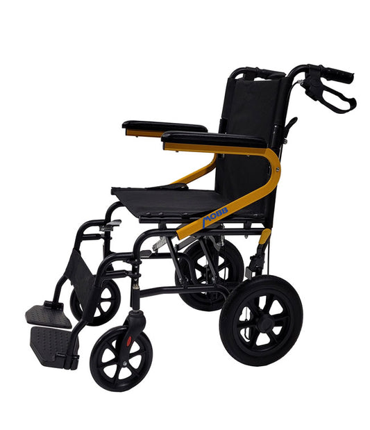 Mobb 12" Wheel Transport Chair Yellow MHTC12BYE