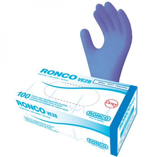 RONCO VE2B Vinyl Examination Glove (4 mil) 1000-Case